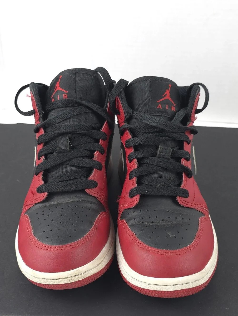 Nike Air Jordan 1 Mid GS Size 4.5Y Gym Red Black White Sneakers DQ8423-061